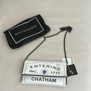 KENT STETSON PLACES COLLECTION ENTERING CHATAM COATED CANVAS CROSSBODY CLUTCH